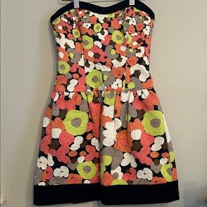 Jessica Simpson Multicolor Strapless Floral Dress